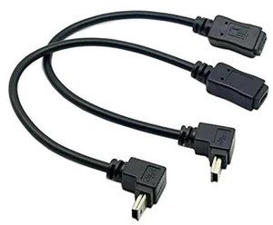AJMRTC 2Pack 90 Degree Up & Down Angled Mini USB 5 Pin Male to Female Extension Cable 0.2M, Short Mini USB 5Pin Extension Cord for Dash Cam, GPS, Digital Camera AJMRTC 2Pack 90 Degree Up & Down Angled Mini USB 5 Pin Male to Female Extension Cable 0.2M, Short Mini USB 5Pin Extension Cord for Dash Cam, GPS, Digital Camera