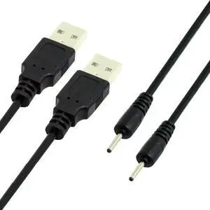 AJMRTC 2Pack USB 2.0 TypeA Male to 5V DC 2.0x0.7mm Round Barrel Plug Power Cable, 150cm 24AWG HeavyGauge Cord for Small 5V Electronic Devices AJMRTC 2Pack USB 2.0 TypeA Male to 5V DC 2.0x0.7mm Round Barrel Plug Power Cable, 150cm 24AWG HeavyGauge Cord for Small 5V Electronic Devices