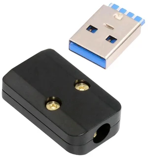AJMRTC USB 3.0 TypeA Male SolderType Connector, Black Aluminum Alloy Shell DIY Soldering Plug, Custom Cable Assembly Replacement Part, Fits 6.0mm Outer Diameter Cable for Custom Wire Harness Project AJMRTC USB 3.0 TypeA Male SolderType Connector, Black Aluminum Alloy Shell DIY Soldering Plug, Custom Cable Assembly Replacement Part, Fits 6.0mm Outer Diameter Cable for Custom Wire Harness Project