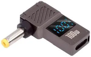 AJMRTC USBC to DC 5.5x1.7mm Smart LED Display PD Power Adapter, Max 100W 20V 5A Output, 65W Compatible, PD Trigger Converter for DCBarrel Port Laptops, RealTime VoltageCurrentPower Monitoring 2 Pack AJMRTC USBC to DC 5.5x1.7mm Smart LED Display PD Power Adapter, Max 100W 20V 5A Output, 65W Compatible, PD Trigger Converter for DCBarrel Port Laptops, RealTime VoltageCurrentPower Monitoring 2 Pack