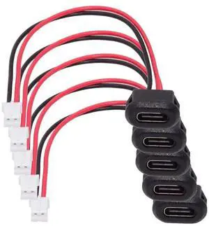 AJMRTC 5Pcs/Set TypeC Female Socket to 2 Pin Header Cable, 2.0mm Pitch Latch Mount Panel Mount Power Cable, DC 5V Only Power Transfer, DIY OEM Replacement Wire for Embedded Projects, Smart Hardware, AJMRTC 5Pcs/Set TypeC Female Socket to 2 Pin Header Cable, 2.0mm Pitch Latch Mount Panel Mount Power Cable, DC 5V Only Power Transfer, DIY OEM Replacement Wire for Embedded Projects, Smart Hardware,