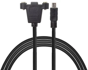 AJMRTC Panel Mount Mini USB 2.0 5Pin Male to Female Extension Cable 50cm with Screw Holes, MiniB PanelMount Pigtail Cord for Industrial Equipment, Dash Cam, GPS, POS Device, Data Sync & Power Chargi AJMRTC Panel Mount Mini USB 2.0 5Pin Male to Female Extension Cable 50cm with Screw Holes, MiniB PanelMount Pigtail Cord for Industrial Equipment, Dash Cam, GPS, POS Device, Data Sync & Power Chargi