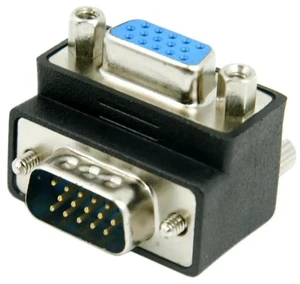 AJMRTC HDB15Pin VGA RGB Adapter, 90 Degree Down Angled ScrewNut Type Male to Female VGA Extension Connector, Right Angle VGA Port Converter for Monitors, Displays, Projectors and VGAEquipped Desktop AJMRTC HDB15Pin VGA RGB Adapter, 90 Degree Down Angled ScrewNut Type Male to Female VGA Extension Connector, Right Angle VGA Port Converter for Monitors, Displays, Projectors and VGAEquipped Desktop
