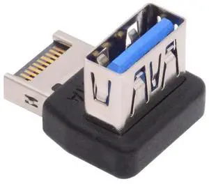 AJMRTC 90 Degree Up Angled TypeE USB 3.1 Front Panel Header Male to USB3.0 TypeA Female Adapter, Internal Motherboard Header Converter for Desktop PC Case DIY Assembly Cable Management AJMRTC 90 Degree Up Angled TypeE USB 3.1 Front Panel Header Male to USB3.0 TypeA Female Adapter, Internal Motherboard Header Converter for Desktop PC Case DIY Assembly Cable Management