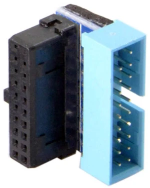 AJMRTC 90 Degree Up Angled USB 3.0 20Pin Male to Female Internal Extension Adapter, Motherboard Mainboard Header Converter for Desktop PC Case DIY Wiring Cable Management Modification AJMRTC 90 Degree Up Angled USB 3.0 20Pin Male to Female Internal Extension Adapter, Motherboard Mainboard Header Converter for Desktop PC Case DIY Wiring Cable Management Modification
