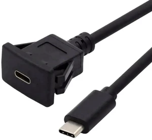 AJMRTC USBC Panel Mount Extension Cable, USB 3.1 Gen2 10Gbps FlushMount Male to Female Waterproof Dustproof USBC Cord for Car Dashboard, Marine, Vehicle Interior Panel Installation AJMRTC USBC Panel Mount Extension Cable, USB 3.1 Gen2 10Gbps FlushMount Male to Female Waterproof Dustproof USBC Cord for Car Dashboard, Marine, Vehicle Interior Panel Installation