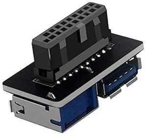 AJMRTC Flat PCBA Adapter, Dual USB 3.0 TypeA Female to 20/19 Pin Motherboard Box Header, 5Gbps Super Speed Internal USB Port Converter for Desktop PC Mainboard Internal USB Expansion AJMRTC Flat PCBA Adapter, Dual USB 3.0 TypeA Female to 20/19 Pin Motherboard Box Header, 5Gbps Super Speed Internal USB Port Converter for Desktop PC Mainboard Internal USB Expansion
