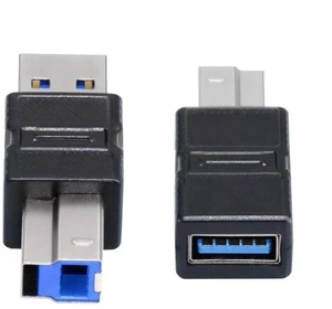 AJMRTC 2Pack USB 3.0 Adapter, USBB Male to USBA Male & Female Converter, 5Gbps HighSpeed Extension Connector for Hard Disk, SSD, Camera, Data Sync & Transfer AJMRTC 2Pack USB 3.0 Adapter, USBB Male to USBA Male & Female Converter, 5Gbps HighSpeed Extension Connector for Hard Disk, SSD, Camera, Data Sync & Transfer