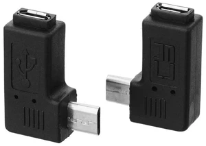 AJMRTC 2Pack 90 Degree Left & Right Angled Micro USB 2.0 Adapter, 9mm Long Connector 5Pin Male to Female Extension Connector, RightAngle Micro USB Port Saver for Tight Space Device Connection AJMRTC 2Pack 90 Degree Left & Right Angled Micro USB 2.0 Adapter, 9mm Long Connector 5Pin Male to Female Extension Connector, RightAngle Micro USB Port Saver for Tight Space Device Connection