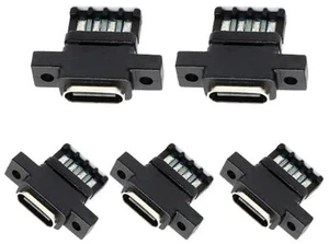 AJMRTC 5Pcs Set Vertical ScrewMount TypeC Female Socket Connector to 6Pin PCBA, DIY OEM PD Power Receptacle DC 5V20V for Electronic Project, Power Supply Module and Custom Hardware Modification AJMRTC 5Pcs Set Vertical ScrewMount TypeC Female Socket Connector to 6Pin PCBA, DIY OEM PD Power Receptacle DC 5V20V for Electronic Project, Power Supply Module and Custom Hardware Modification