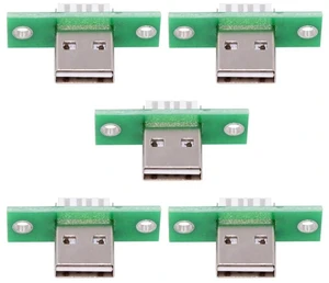 AJMRTC 5Pcs Set Reversible USB TypeA Male Plug Connector, PanelMount SolderType DIY OEM Plug for Electronic Project, Device Repair, Custom Hardware Modification and Circuit Prototyping AJMRTC 5Pcs Set Reversible USB TypeA Male Plug Connector, PanelMount SolderType DIY OEM Plug for Electronic Project, Device Repair, Custom Hardware Modification and Circuit Prototyping