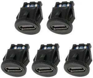 AJMRTC 5Pcs/Set DIY OEM TypeC Female Socket Connector, Round LatchMount 6Pin PCBA Solder Type, IP67 Waterproof DC 5V20V PD Power Receptacle for Electronic Equipment Repair and Custom Project Build AJMRTC 5Pcs/Set DIY OEM TypeC Female Socket Connector, Round LatchMount 6Pin PCBA Solder Type, IP67 Waterproof DC 5V20V PD Power Receptacle for Electronic Equipment Repair and Custom Project Build