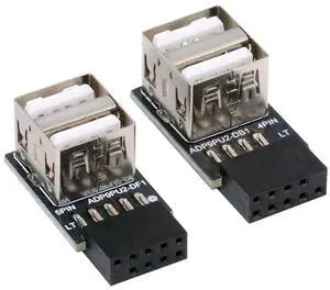 AJMRTC 2Pcs/Lot Horizontal USB2.0 9Pin 10Pin Motherboard Header Female to Dual USB2.0 Female Adapter, Internal Port Expansion Connector for Desktop PC Chassis Hardware DIY Modification AJMRTC 2Pcs/Lot Horizontal USB2.0 9Pin 10Pin Motherboard Header Female to Dual USB2.0 Female Adapter, Internal Port Expansion Connector for Desktop PC Chassis Hardware DIY Modification