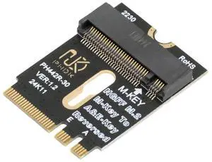 AJMRTC M.2 A+E Key 2230MM to NVME MKey Extension Adapter Card,Convert A+E Key Slot to NVME MKey Port,Supports 2230/2242/2260/2280MM NVME SSD for Motherboard Storage Expansion AJMRTC M.2 A+E Key 2230MM to NVME MKey Extension Adapter Card,Convert A+E Key Slot to NVME MKey Port,Supports 2230/2242/2260/2280MM NVME SSD for Motherboard Storage Expansion