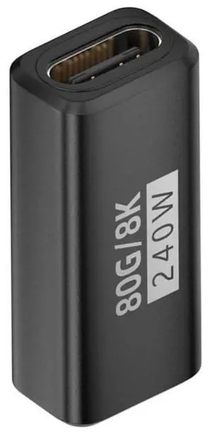 AJMRTC USB5.0 Female to Female Extension Adapter,80Gbps Data Transfer,240W PD Fast Charging,16K 8K 5K Video Output,Compatible with USB4.0 Thunderbolt 3 4 5 for USBC Cable Coupler AJMRTC USB5.0 Female to Female Extension Adapter,80Gbps Data Transfer,240W PD Fast Charging,16K 8K 5K Video Output,Compatible with USB4.0 Thunderbolt 3 4 5 for USBC Cable Coupler