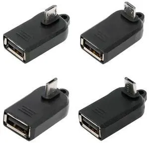 AJMRTC 4Pcs 90 Degree Angled Mini USB Male to USB2.0 Female OTG Adapter,OnTheGo Connector for Keyboard,Mouse,Game Controller,Flash Drive and USB Splitter AJMRTC 4Pcs 90 Degree Angled Mini USB Male to USB2.0 Female OTG Adapter,OnTheGo Connector for Keyboard,Mouse,Game Controller,Flash Drive and USB Splitter