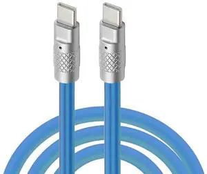 AJMRTC USBC to USBC Liquid Silicone Cable 1M Blue,Ultra Soft 120W PD Fast Charging Cord,USB2.0 480Mbps Data Sync for Laptops,Tablets,iPhone15 Series,Samsung Galaxy,USBC Smartphones AJMRTC USBC to USBC Liquid Silicone Cable 1M Blue,Ultra Soft 120W PD Fast Charging Cord,USB2.0 480Mbps Data Sync for Laptops,Tablets,iPhone15 Series,Samsung Galaxy,USBC Smartphones