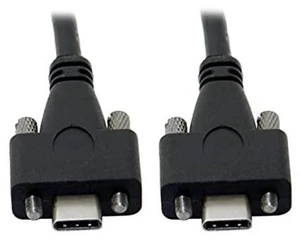 AJMRTC 120cm PanelMount Dual M2 Screw Locking USB3.1 TypeC Male to Locking TypeC Male Cable,10Gbps HighSpeed Data Cord for Industrial Equipment,Cameras,Tethered Shooting Devices AJMRTC 120cm PanelMount Dual M2 Screw Locking USB3.1 TypeC Male to Locking TypeC Male Cable,10Gbps HighSpeed Data Cord for Industrial Equipment,Cameras,Tethered Shooting Devices