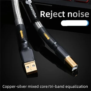 ATAUDIO HiFi Professional USB Audio Cable,7N OCC SilverPlated TypeA to TypeB USB Cable for DAC,Amplifier,Computer,HiRes Digital Audio System ATAUDIO HiFi Professional USB Audio Cable,7N OCC SilverPlated TypeA to TypeB USB Cable for DAC,Amplifier,Computer,HiRes Digital Audio System
