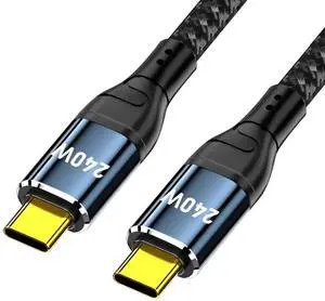 AJMRTC 100CM TypeC Male to Male Cable,240W PD3.1 48V 5A Fast Charging 480Mbps USB2.0 Data Cord,Backward Compatible with 100W for Laptops,Tablets,Smartphones and USBC PD Devices AJMRTC 100CM TypeC Male to Male Cable,240W PD3.1 48V 5A Fast Charging 480Mbps USB2.0 Data Cord,Backward Compatible with 100W for Laptops,Tablets,Smartphones and USBC PD Devices