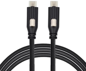 AJMRTC Locking USB 3.1 Gen2 TypeC to Locking USBC Cable, 10Gbps Data & PD Power Cord, Single Panel Mount Screw Connector, AntiDrop for Machine Vision Camera, Industrial USBC Device Connection AJMRTC Locking USB 3.1 Gen2 TypeC to Locking USBC Cable, 10Gbps Data & PD Power Cord, Single Panel Mount Screw Connector, AntiDrop for Machine Vision Camera, Industrial USBC Device Connection