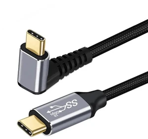 AJMRTC 90Degree UpDown Angled USBC Male to Male Cable, USB 3.1 Gen2 10Gbps Data Sync, 100W PD Fast Charging, 300CM LowProfile RightAngle TypeC Cord for Laptop, Phone, SSD, Docking Station, USBC AJMRTC 90Degree UpDown Angled USBC Male to Male Cable, USB 3.1 Gen2 10Gbps Data Sync, 100W PD Fast Charging, 300CM LowProfile RightAngle TypeC Cord for Laptop, Phone, SSD, Docking Station, USBC