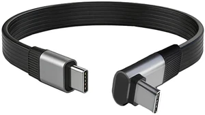 AJMRTC 20CM UpAngled 90 Degree Flat Slim FPC Male to Male Extension Cable, USB5.0 80Gbps 240W PD, 16K 8K@60Hz 5K Video, Backward Compatible with USB4.0 40Gbps Thunderbolt 3/4/5 AJMRTC 20CM UpAngled 90 Degree Flat Slim FPC Male to Male Extension Cable, USB5.0 80Gbps 240W PD, 16K 8K@60Hz 5K Video, Backward Compatible with USB4.0 40Gbps Thunderbolt 3/4/5