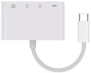 AJMRTC 4in1 USBC Card Reader Adapter, USB2.0 TypeC to TF Micro SD, SDXC, USBA Female Port, 27W PD PassThrough Charging for Laptop, Tablet, Smartphone and USBC Compatible Devices AJMRTC 4in1 USBC Card Reader Adapter, USB2.0 TypeC to TF Micro SD, SDXC, USBA Female Port, 27W PD PassThrough Charging for Laptop, Tablet, Smartphone and USBC Compatible Devices