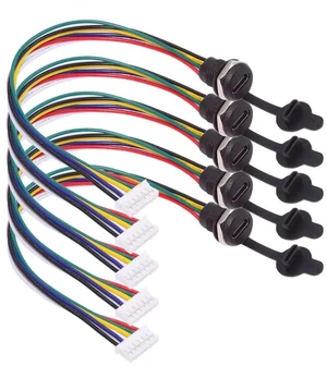 AJMRTC 5Pcs/Set TypeC Female Socket to 6Pin Header Cable 2.0mm Pitch Panel Mount,DC 5V20V PD Power DIY OEM Cable for Electronic Project,Prototype Circuit Board Repair AJMRTC 5Pcs/Set TypeC Female Socket to 6Pin Header Cable 2.0mm Pitch Panel Mount,DC 5V20V PD Power DIY OEM Cable for Electronic Project,Prototype Circuit Board Repair