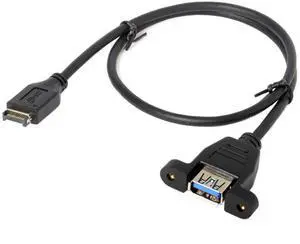 AJMRTC 50cm USB3.1 Front Panel Header to USB3.0 TypeA Female Extension Cable,Panel Mount Internal Motherboard Adapter Cord for PC Case DIY Desktop Computer Modding AJMRTC 50cm USB3.1 Front Panel Header to USB3.0 TypeA Female Extension Cable,Panel Mount Internal Motherboard Adapter Cord for PC Case DIY Desktop Computer Modding