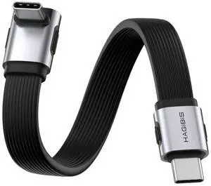 AJMRTC Middle 90Degree USB4 V2.0 Short USBC Cable 0.8FT,80Gbps Data 240W PD Fast Charging 8K@60Hz Video Cord for iPhone 17 16 15 Pro Max,iPad Pro,Thunderbolt 5/4 Devices AJMRTC Middle 90Degree USB4 V2.0 Short USBC Cable 0.8FT,80Gbps Data 240W PD Fast Charging 8K@60Hz Video Cord for iPhone 17 16 15 Pro Max,iPad Pro,Thunderbolt 5/4 Devices