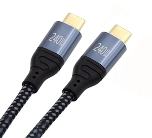 AJMRTC 200CM USBC to USBC 240W PD Cable,48V 5A High Power 480Mbps USB2.0 Data Sync Cord,Compatible with 100W PD,for Laptops,Tablets,Smartphones,LongLength Charging Cable AJMRTC 200CM USBC to USBC 240W PD Cable,48V 5A High Power 480Mbps USB2.0 Data Sync Cord,Compatible with 100W PD,for Laptops,Tablets,Smartphones,LongLength Charging Cable
