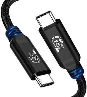 AJMRTC 2M(6.6FT) Braided USB4 USBC Cable,80Gbps Thunderbolt 4/5 Compatible,120Gbps Boost Mode,Dual 8K / Dual 4K@60Hz Video,40Gbps Data Cord for Docking Station,External SSD,Laptops AJMRTC 2M(6.6FT) Braided USB4 USBC Cable,80Gbps Thunderbolt 4/5 Compatible,120Gbps Boost Mode,Dual 8K / Dual 4K@60Hz Video,40Gbps Data Cord for Docking Station,External SSD,Laptops