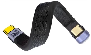 AJMRTC 13cm UShape BackAngled Flat FPC USB4 TypeC Male to Male Cable,40Gbps Data,240W PD Charging,8K Video Output,Opposite Reverse Angle Slim Cord for Laptop Phone External SSD Docking Station AJMRTC 13cm UShape BackAngled Flat FPC USB4 TypeC Male to Male Cable,40Gbps Data,240W PD Charging,8K Video Output,Opposite Reverse Angle Slim Cord for Laptop Phone External SSD Docking Station