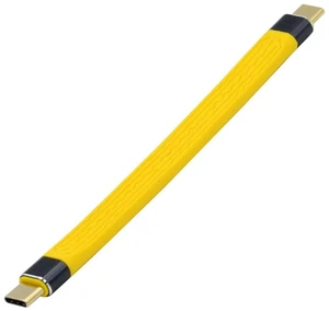 AJMRTC Yellow Flat FPC USB4 Cable 13CM, USBC Male to Male Slim Thin Cord, 40Gbps Data 100W PD Fast Charging 8K Video Transmission for Laptops, Smart Phones, Docking Stations AJMRTC Yellow Flat FPC USB4 Cable 13CM, USBC Male to Male Slim Thin Cord, 40Gbps Data 100W PD Fast Charging 8K Video Transmission for Laptops, Smart Phones, Docking Stations