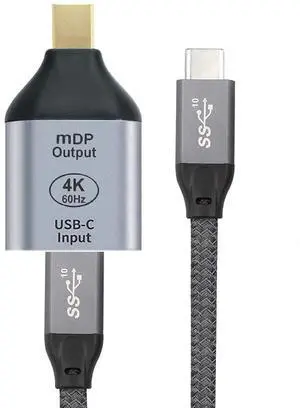 AJMRTC USBC Female Source to Mini DisplayPort Sink Adapter Cable,10Gbps 100W PD PassThrough,4K@60Hz 1080P HDTV Video Converter for Laptops, Tablets, Smartphones, DP Alt Mode Required AJMRTC USBC Female Source to Mini DisplayPort Sink Adapter Cable,10Gbps 100W PD PassThrough,4K@60Hz 1080P HDTV Video Converter for Laptops, Tablets, Smartphones, DP Alt Mode Required