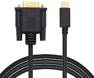 AJMRTC USBC to VGA Converter Cable 1.8M, USB3.1 TypeC Male Source to VGA Male 1080P FullHD Video Cord for Laptops, Connect USBC Host to VGA Monitors Projectors, DP Alt Mode Required AJMRTC USBC to VGA Converter Cable 1.8M, USB3.1 TypeC Male Source to VGA Male 1080P FullHD Video Cord for Laptops, Connect USBC Host to VGA Monitors Projectors, DP Alt Mode Required
