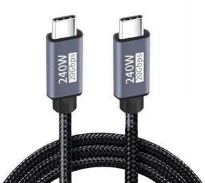 AJMRTC 2M Super Coiled USBC Cable, USB3.2 / USB4.0 Hyper 20Gbps Data 240W PD Fast Charging Cord, 8K 5K 4K Video Output Retractable Spring Cable for Laptops, Tablets, USBC Smartphones AJMRTC 2M Super Coiled USBC Cable, USB3.2 / USB4.0 Hyper 20Gbps Data 240W PD Fast Charging Cord, 8K 5K 4K Video Output Retractable Spring Cable for Laptops, Tablets, USBC Smartphones