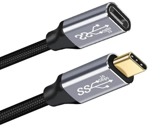 AJMRTC 3M USBC Extension Cable, Straight Male to Female USB 3.1 TypeC Cord with Protective Sleeve, 10Gbps Data 100W PD Fast Charging Extension for Laptops, Tablets, USBC Peripherals AJMRTC 3M USBC Extension Cable, Straight Male to Female USB 3.1 TypeC Cord with Protective Sleeve, 10Gbps Data 100W PD Fast Charging Extension for Laptops, Tablets, USBC Peripherals