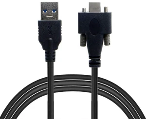 AJMRTC 3M DualScrew Locking USBC to USB3.0 TypeA Cable, PanelMount Industrial USB3.1 Gen1 Data Cord, VibrationResistant Secure Connection for Machine Vision Cameras & Industrial Devices AJMRTC 3M DualScrew Locking USBC to USB3.0 TypeA Cable, PanelMount Industrial USB3.1 Gen1 Data Cord, VibrationResistant Secure Connection for Machine Vision Cameras & Industrial Devices