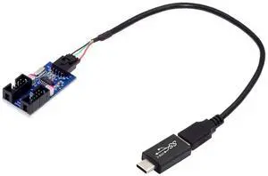 AJMRTC Motherboard Header HUB Adapter, USBC to USB2.0 TypeA 1to2 Female Port Multiplier, USB3.1 to 9Pin 10Pin Internal Motherboard Header Splitter for Desktop PC Chassis Internal Expansion AJMRTC Motherboard Header HUB Adapter, USBC to USB2.0 TypeA 1to2 Female Port Multiplier, USB3.1 to 9Pin 10Pin Internal Motherboard Header Splitter for Desktop PC Chassis Internal Expansion