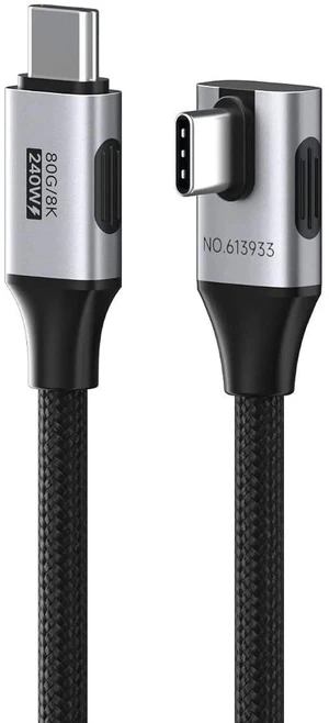 AJMRTC 0.5FT Vertical 90Degree Braided USB4 V2.0 USBC Cable, 80Gbps Data 240W PD Fast Charging, 8K@60Hz Video Output, Thunderbolt 5/4 Compatible for iPhone 17 16 15 Pro Max, iPad Pro, MacBook AJMRTC 0.5FT Vertical 90Degree Braided USB4 V2.0 USBC Cable, 80Gbps Data 240W PD Fast Charging, 8K@60Hz Video Output, Thunderbolt 5/4 Compatible for iPhone 17 16 15 Pro Max, iPad Pro, MacBook