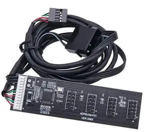 AJMRTC USB 2.0 9Pin 10Pin Header 1 to 4 Female Splitter Extension Cable Hub, Motherboard Internal USB Port Multiplier with IDE 5V Power Connector for PC Case Internal Expansion, RGB Controller, Fan AJMRTC USB 2.0 9Pin 10Pin Header 1 to 4 Female Splitter Extension Cable Hub, Motherboard Internal USB Port Multiplier with IDE 5V Power Connector for PC Case Internal Expansion, RGB Controller, Fan