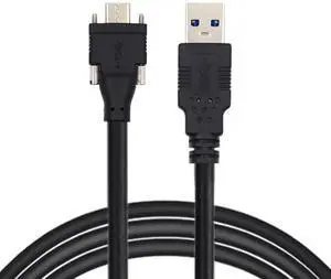 AJMRTC 5M Panel Mount USB 3.1 TypeC Dual Screw Locking to USB3.0 Male Data Cable, Industrial ScrewLock Cord for Industrial Camera, Machine Vision System, Embedded Image Acquisition Equipment AJMRTC 5M Panel Mount USB 3.1 TypeC Dual Screw Locking to USB3.0 Male Data Cable, Industrial ScrewLock Cord for Industrial Camera, Machine Vision System, Embedded Image Acquisition Equipment
