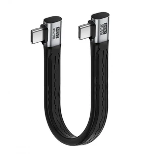 AJMRTC Dual Right Angle USB4 80Gbps Flat Slim FPC Cable 13cm, 240W PD Fast Charging, 16K@30Hz 8K 5K@60Hz Video, Compatible with Thunderbolt 3/4/5, UltraThin Flexible Ribbon Cord for DIY Internal Layo AJMRTC Dual Right Angle USB4 80Gbps Flat Slim FPC Cable 13cm, 240W PD Fast Charging, 16K@30Hz 8K 5K@60Hz Video, Compatible with Thunderbolt 3/4/5, UltraThin Flexible Ribbon Cord for DIY Internal Layo