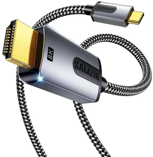 AJMRTC USBC to HDMI 2.1 Braided Cable 5FT, 8K@60Hz 4K@240Hz HighSpeed Video Cord, Thunderbolt 3/4/5 Compatible for iPhone 15 16 17 Series, MacBook, iPad, Surface, Galaxy, XPS AJMRTC USBC to HDMI 2.1 Braided Cable 5FT, 8K@60Hz 4K@240Hz HighSpeed Video Cord, Thunderbolt 3/4/5 Compatible for iPhone 15 16 17 Series, MacBook, iPad, Surface, Galaxy, XPS