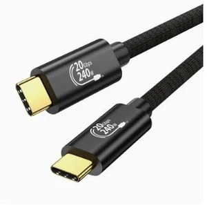 AJMRTC USBC Cable 6.6FT(2M), USB 3.2 Gen 2x2 FullFunction Cord, 20Gbps Data Transfer, PD 240W Fast Charging, 4K@60Hz Video Output, GoldPlated Connector for Laptop, Tablet, External SSD, Docking Sta AJMRTC USBC Cable 6.6FT(2M), USB 3.2 Gen 2x2 FullFunction Cord, 20Gbps Data Transfer, PD 240W Fast Charging, 4K@60Hz Video Output, GoldPlated Connector for Laptop, Tablet, External SSD, Docking Sta