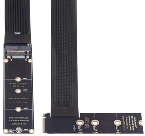 AJMRTC PCIE 4.0 NVMe NGFF MKey Male to Female RightAngled Extension Cable 30cm,PCI Express M.2 Extender Cord for Motherboard,SSD Relocation,HighSpeed M.2 NVMe Storage Device AJMRTC PCIE 4.0 NVMe NGFF MKey Male to Female RightAngled Extension Cable 30cm,PCI Express M.2 Extender Cord for Motherboard,SSD Relocation,HighSpeed M.2 NVMe Storage Device