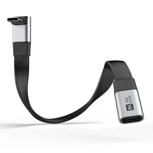 AJMRTC USB5.0 Flat Slim FPC Male to Female UpAngled 90Degree Extension Cable 20cm,80Gbps,240W PD,16K 8K 60Hz 5K Video,LowProfile Compatible with USB4.0 Thunderbolt 3/4/5 AJMRTC USB5.0 Flat Slim FPC Male to Female UpAngled 90Degree Extension Cable 20cm,80Gbps,240W PD,16K 8K 60Hz 5K Video,LowProfile Compatible with USB4.0 Thunderbolt 3/4/5