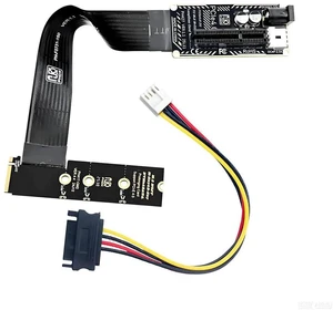 AJMRTC M.2 NGFF NVMe MKey 90 Degree RightAngled to PCIE X1/X4/X8/X16 Extension Cable,PCIExpress Graphics Card Adapter for M.2 2260 2280 NVMe SSD,PC Chassis DIY Modification AJMRTC M.2 NGFF NVMe MKey 90 Degree RightAngled to PCIE X1/X4/X8/X16 Extension Cable,PCIExpress Graphics Card Adapter for M.2 2260 2280 NVMe SSD,PC Chassis DIY Modification